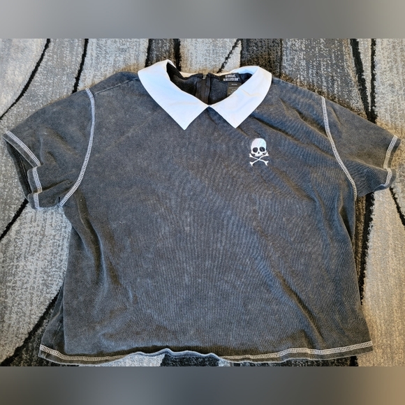 Cropped collared tee - Picture 2 of 5